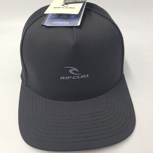 Rip Curl Hat Snapback Trucker Mesh Black Vaporcool Surf Outdoors Casual Logo Men